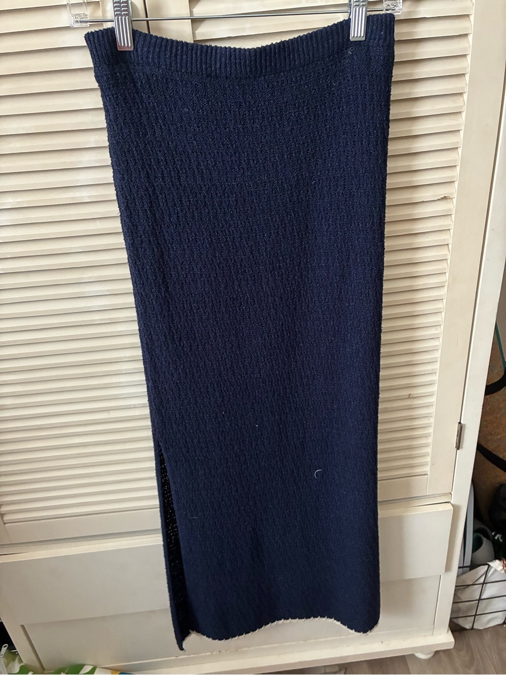 Z Supply Yessenia Whipstitch Maxi Skirt in Navy - Picture 2 of 4